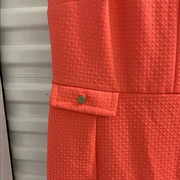 Liz Claiborne Orange Pink Sleeveless Sheath Dress - Picture 6 of 12